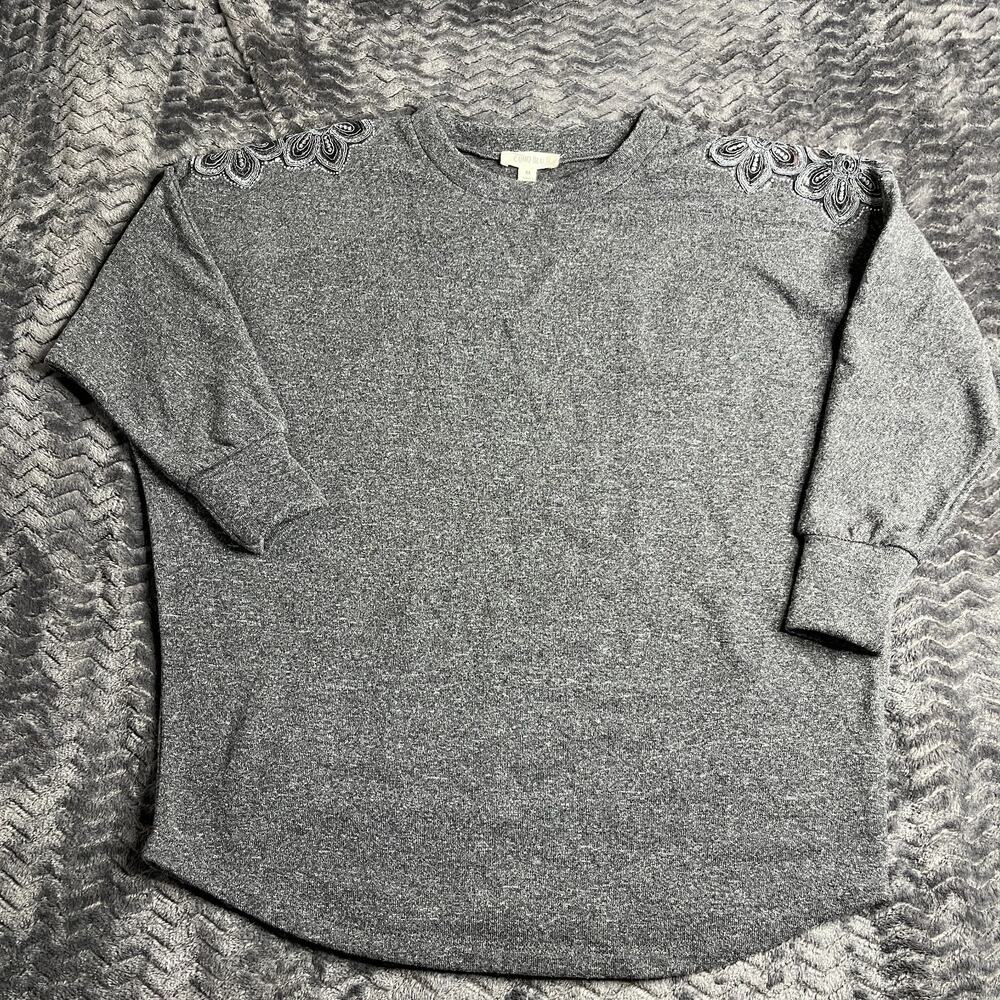 Como Blu Gray Pullover Sweater Womens Size M